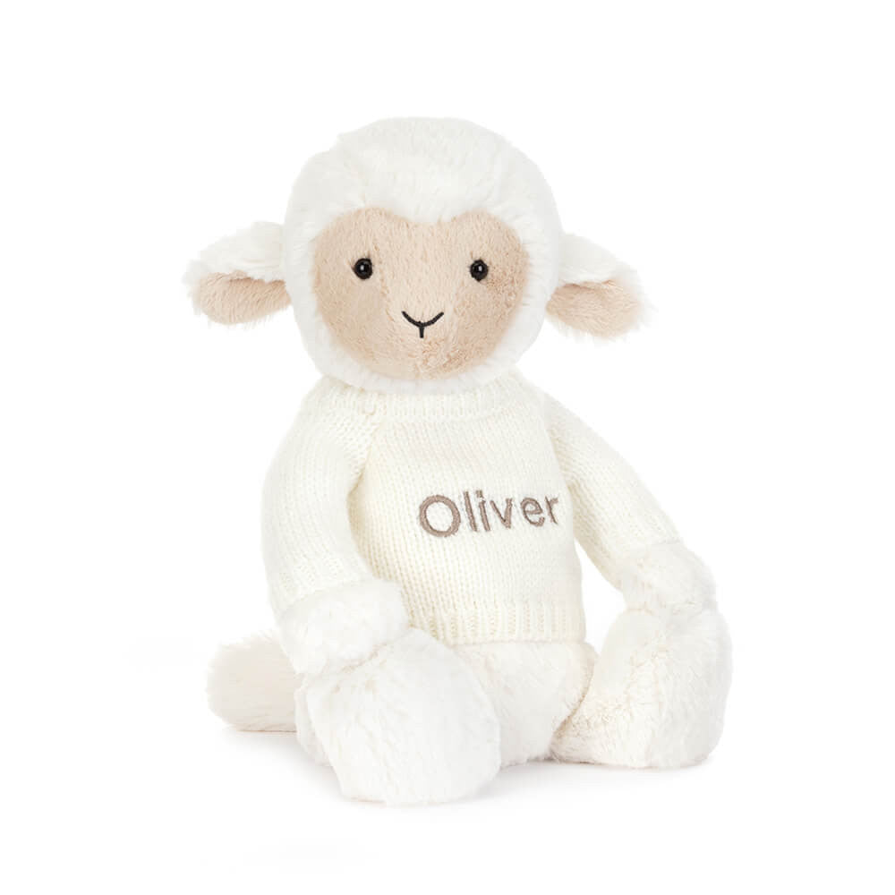 Jellycat Skipson Lamb with Personalized Cream Jumper