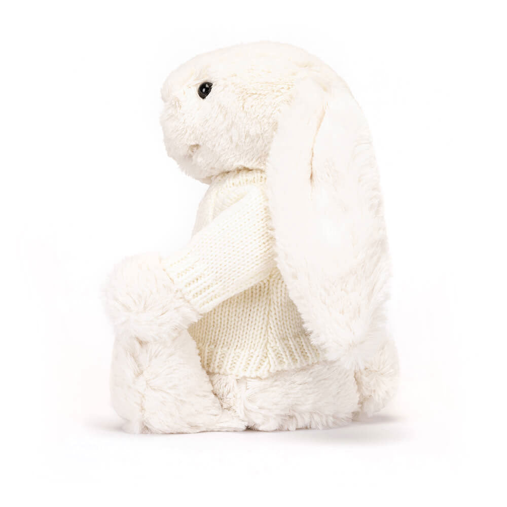 Jellycat Bashful Cream Bunny with Personalized Cream Jumper