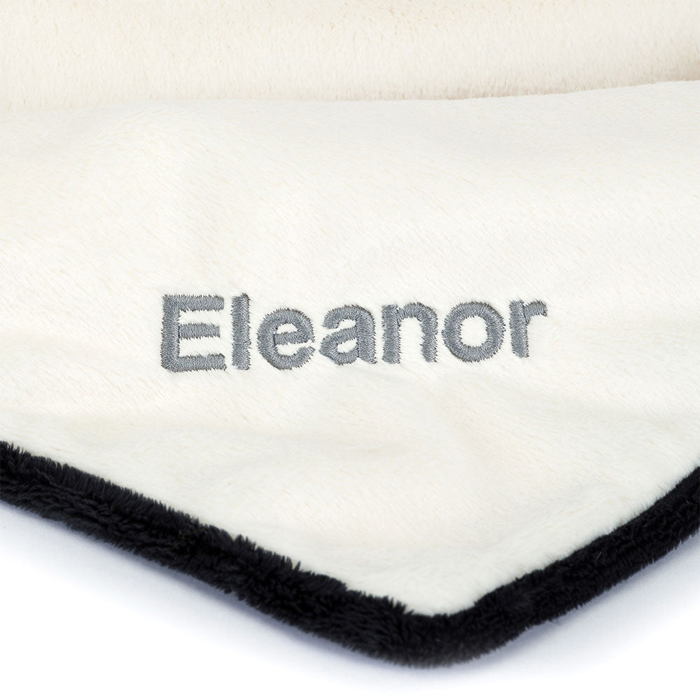 Jellycat Personalized Bashful Black & Cream Puppy Blankie
