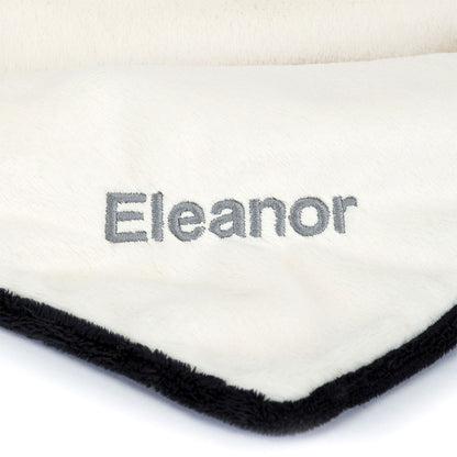 Jellycat Personalized Bashful Black & Cream Puppy Blankie