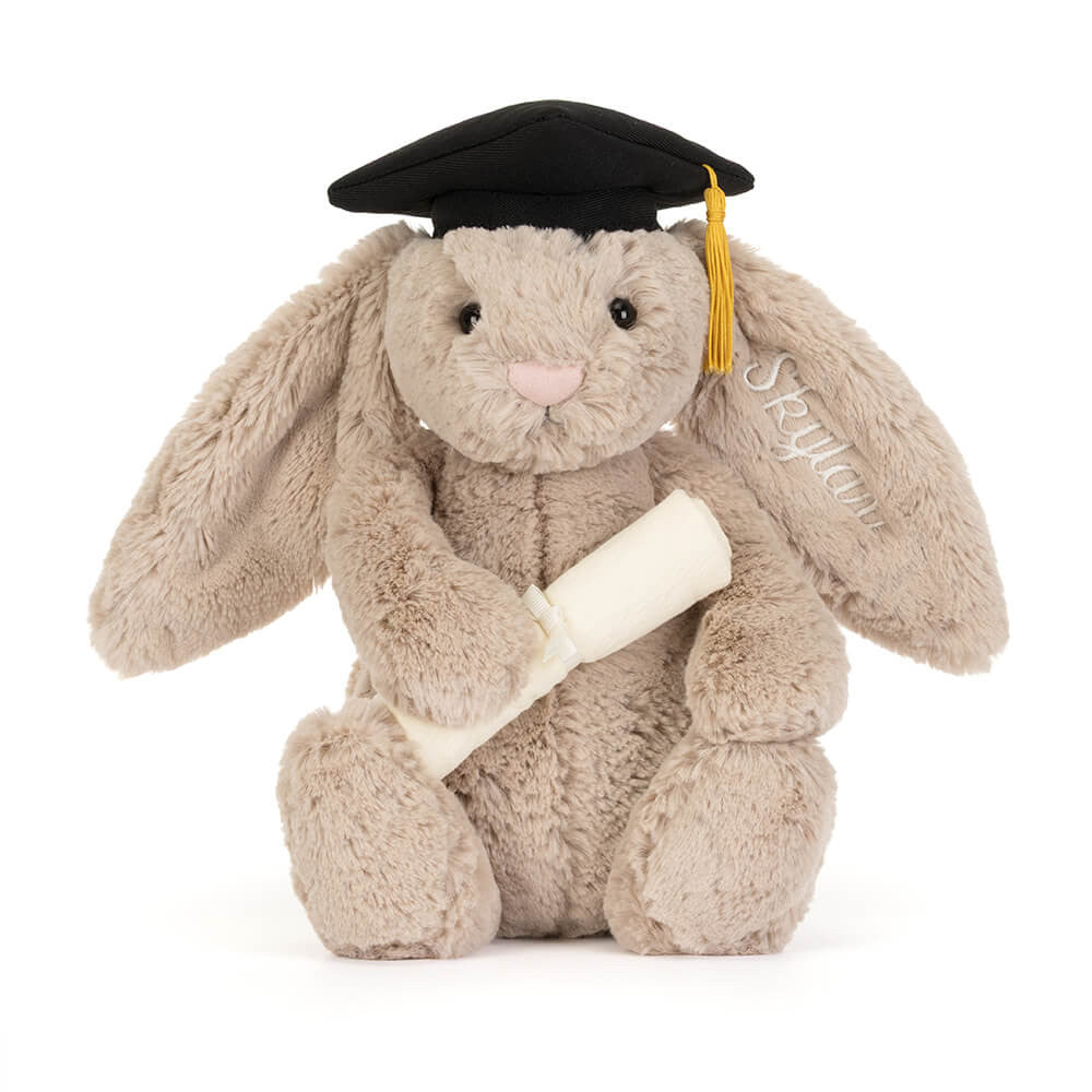 Jellycat Personalized Bashful Bunny Graduation Outfit