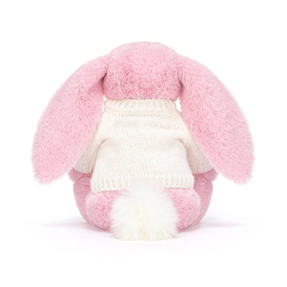 Jellycat Blushkin Blossom Luxe Bunny with Personalized Cream Jumper