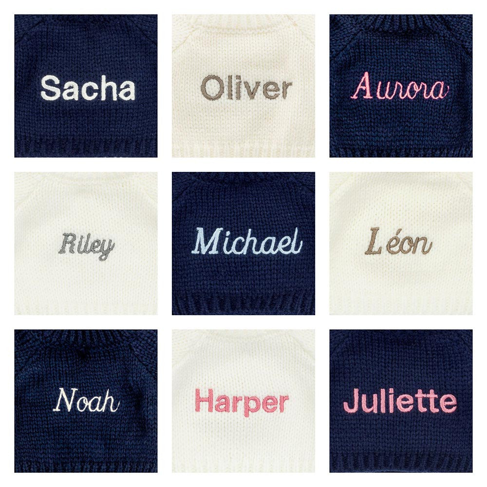 Jellycat Bashful Kitten with Personalized Navy Jumper