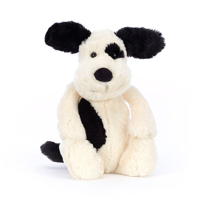 Jellycat The Pick of the Sticks Book and Bashful Black & Cream Puppy Medium