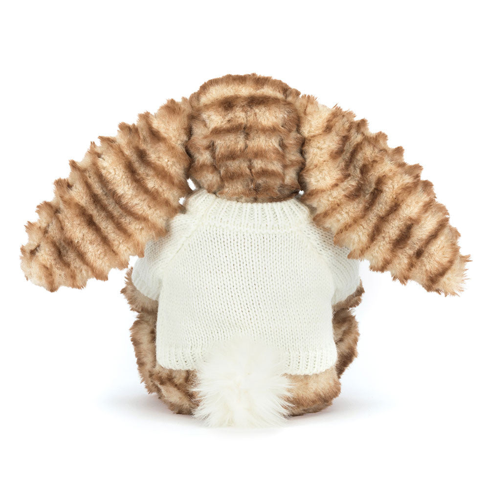 Jellycat Bashful Luxe Bunny Juniper with Personalized Cream Jumper