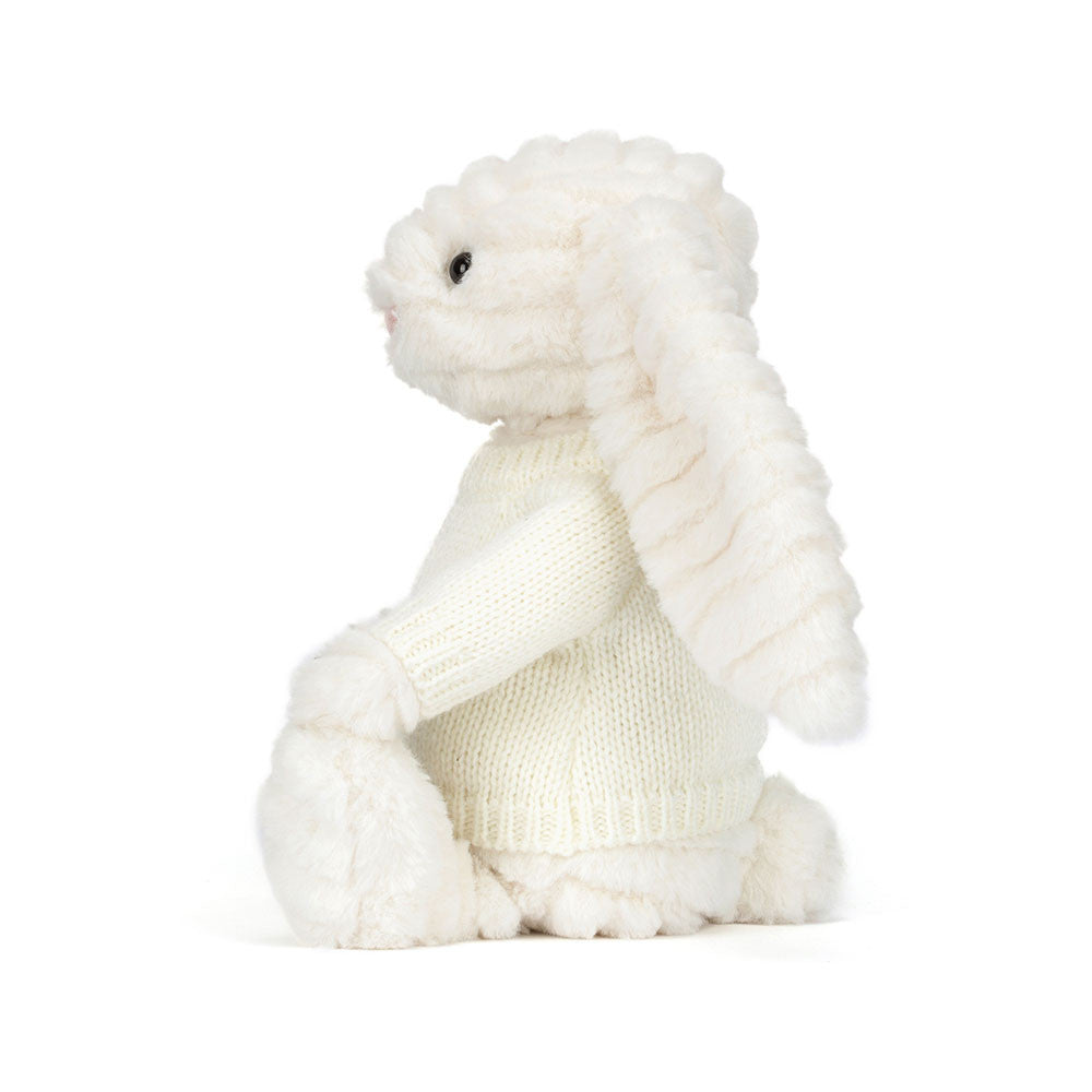 Jellycat Bashful Luxe Bunny Nimbus with Personalized Cream Jumper