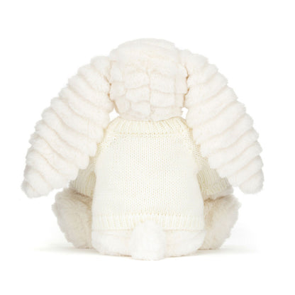 Jellycat Bashful Luxe Bunny Nimbus with Personalized Cream Jumper