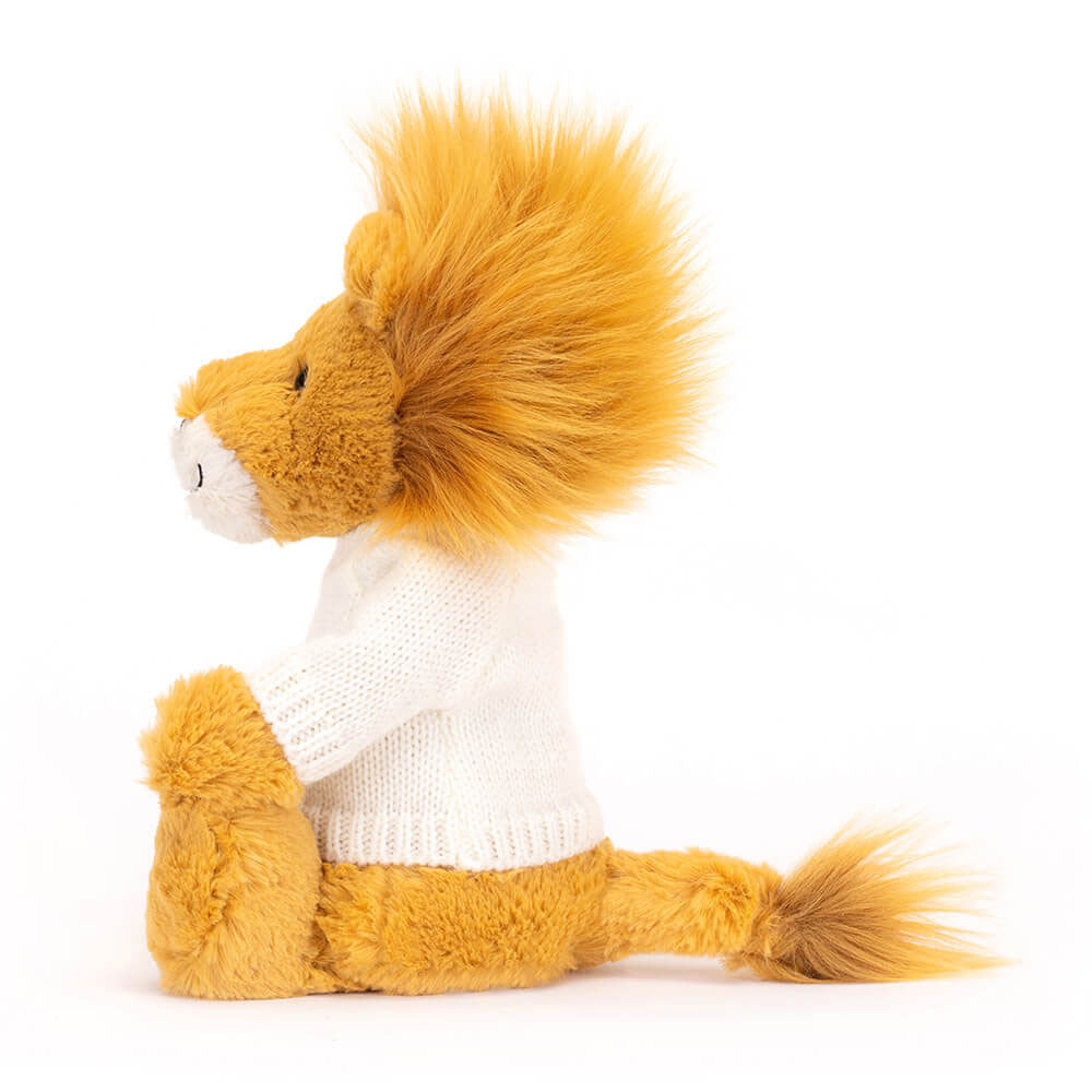 Jellycat Bashful Lion with Personalized Cream Jumper