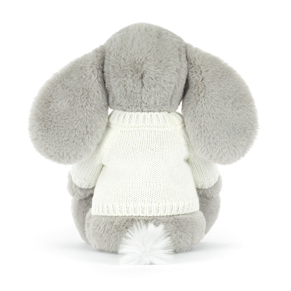 Jellycat Bashful Luxe Elephant Thuddeus with Personalized Cream Jumper