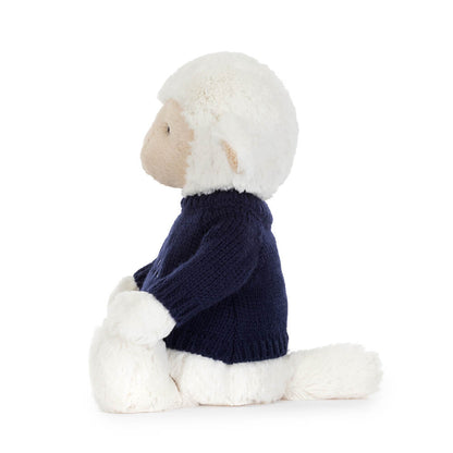 Jellycat Skipson Lamb with Personalized Navy Jumper