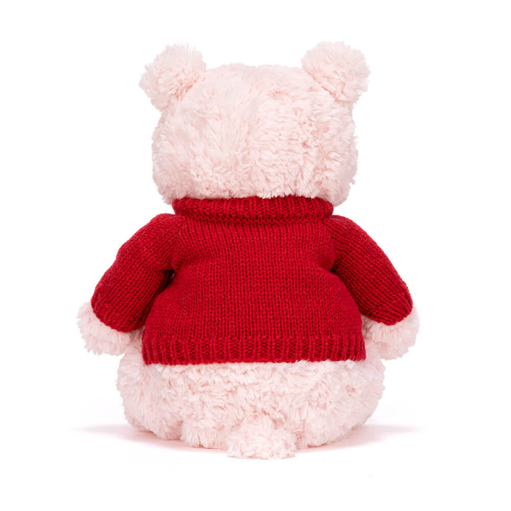 Jellycat Leola Bear with Personalized Red Jumper