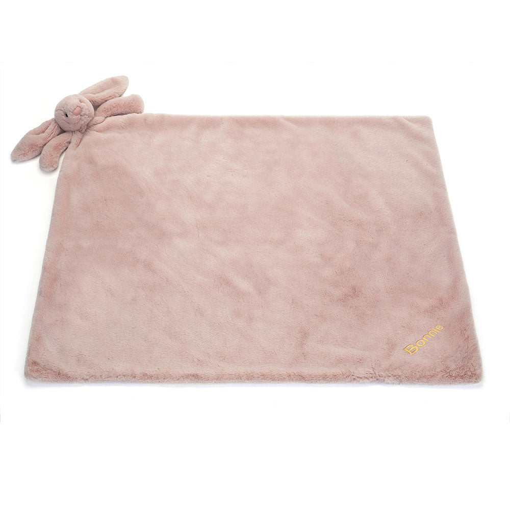 Jellycat Personalized Bashful Luxe Bunny Rosa Blankie