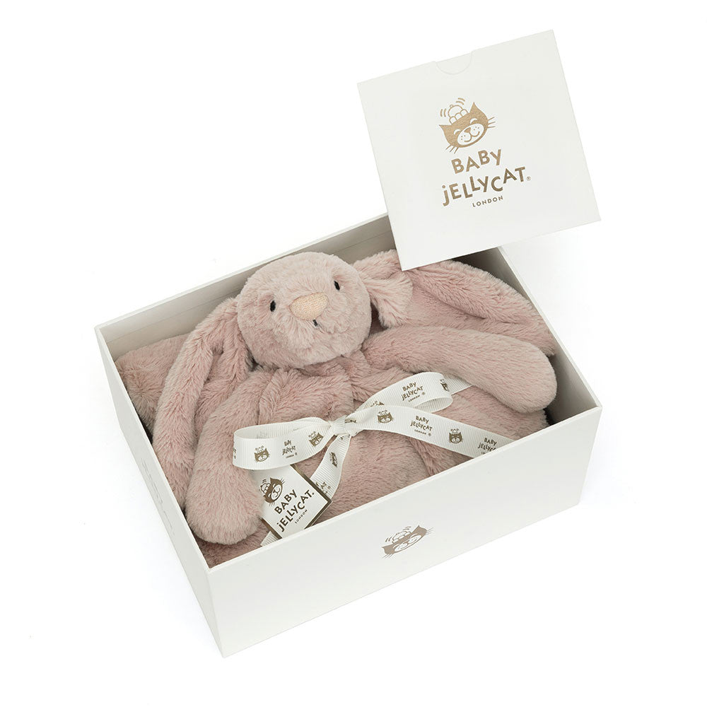 Jellycat Personalized Bashful Luxe Bunny Rosa Blankie