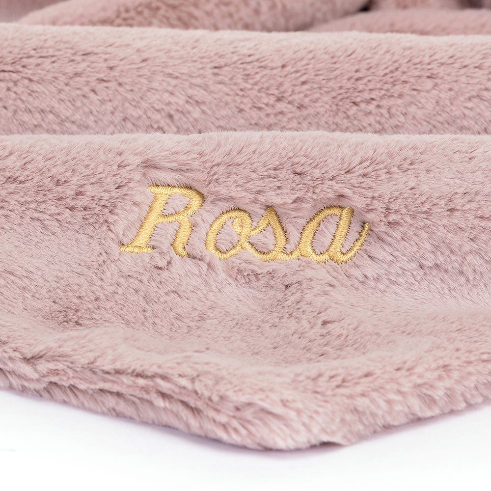 Jellycat Personalized Bashful Luxe Bunny Rosa Soother