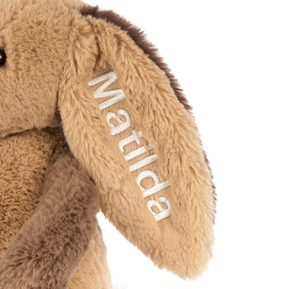 Jellycat Personalized Bashful Patchwork Brown Bunny Original