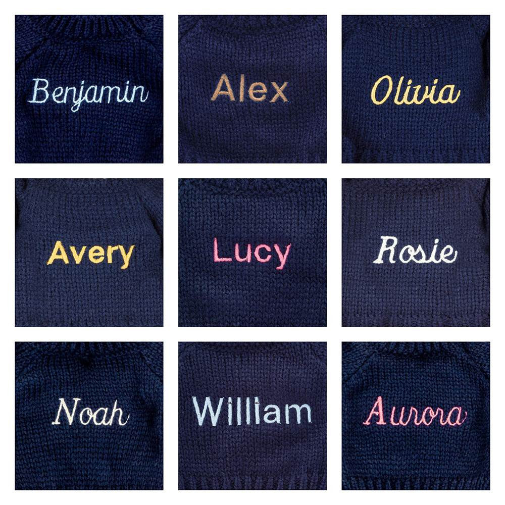 Jellycat Bashful Luxe Bunny Rosa with Personalized Navy Jumper