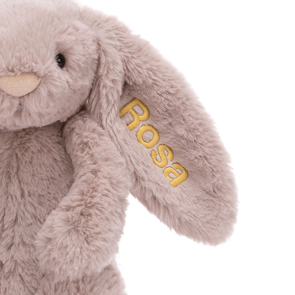 Jellycat Personalized Bashful Luxe Bunny Rosa Medium