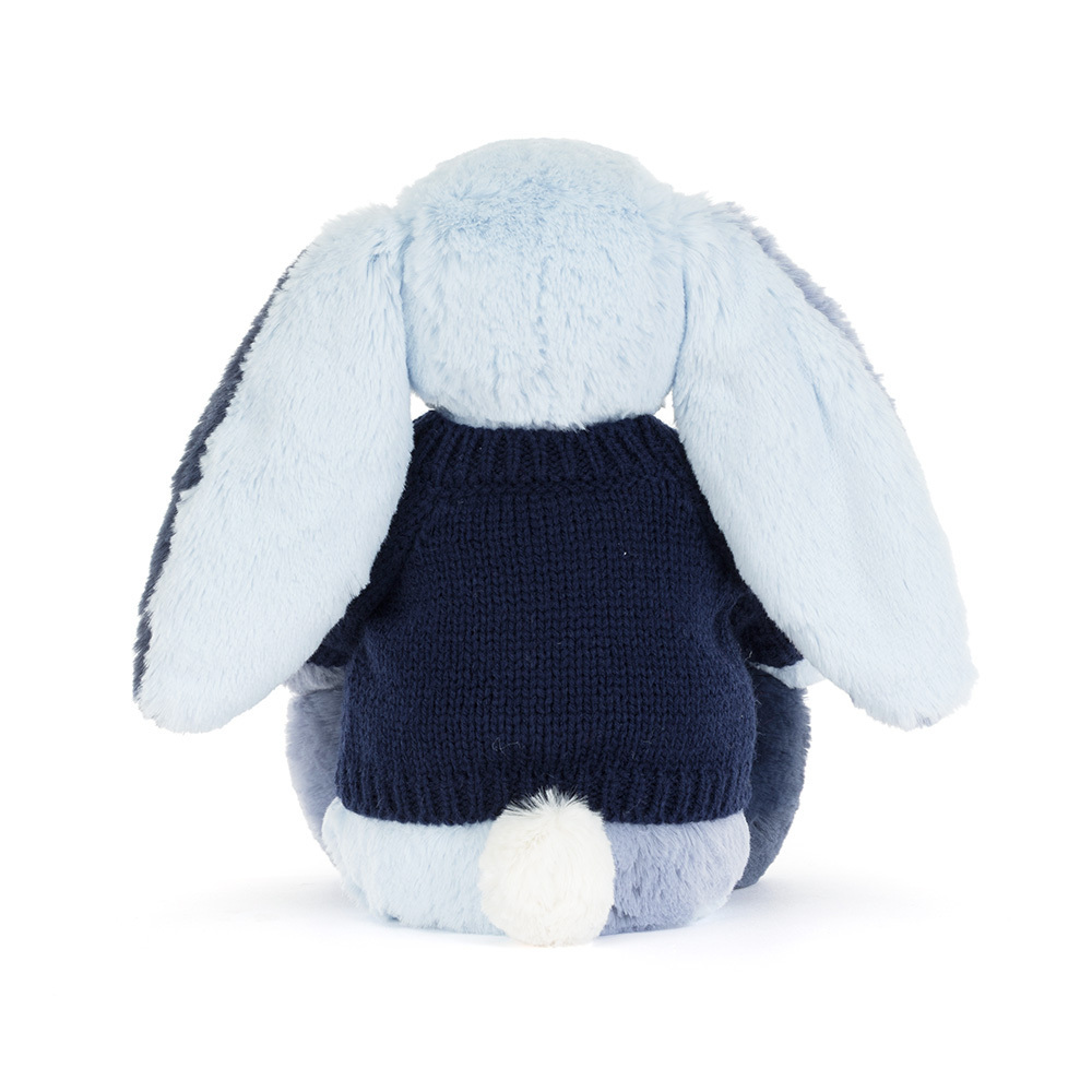 Jellycat Puddlesea Bunny with Personalized Navy Jumper