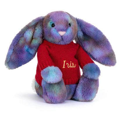 Jellycat Zodihop Luxe Bunny with Personalized Red Jumper