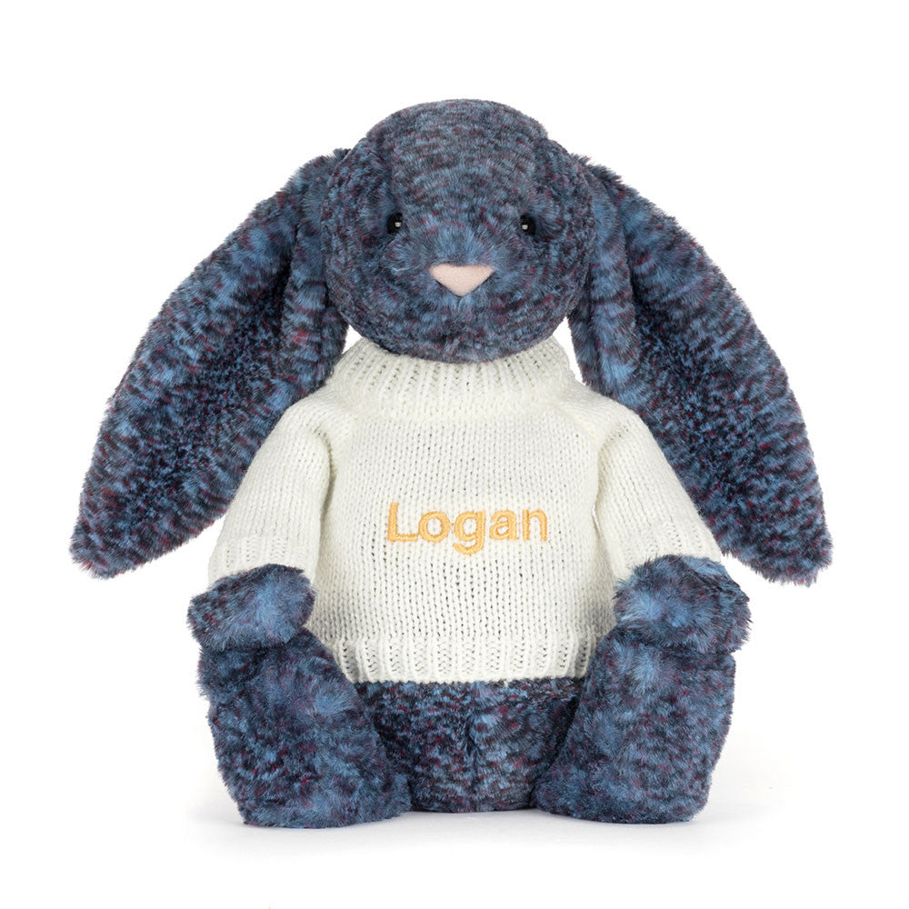 Jellycat Hopscone Luxe Bunny with Personalized Cream Jumper