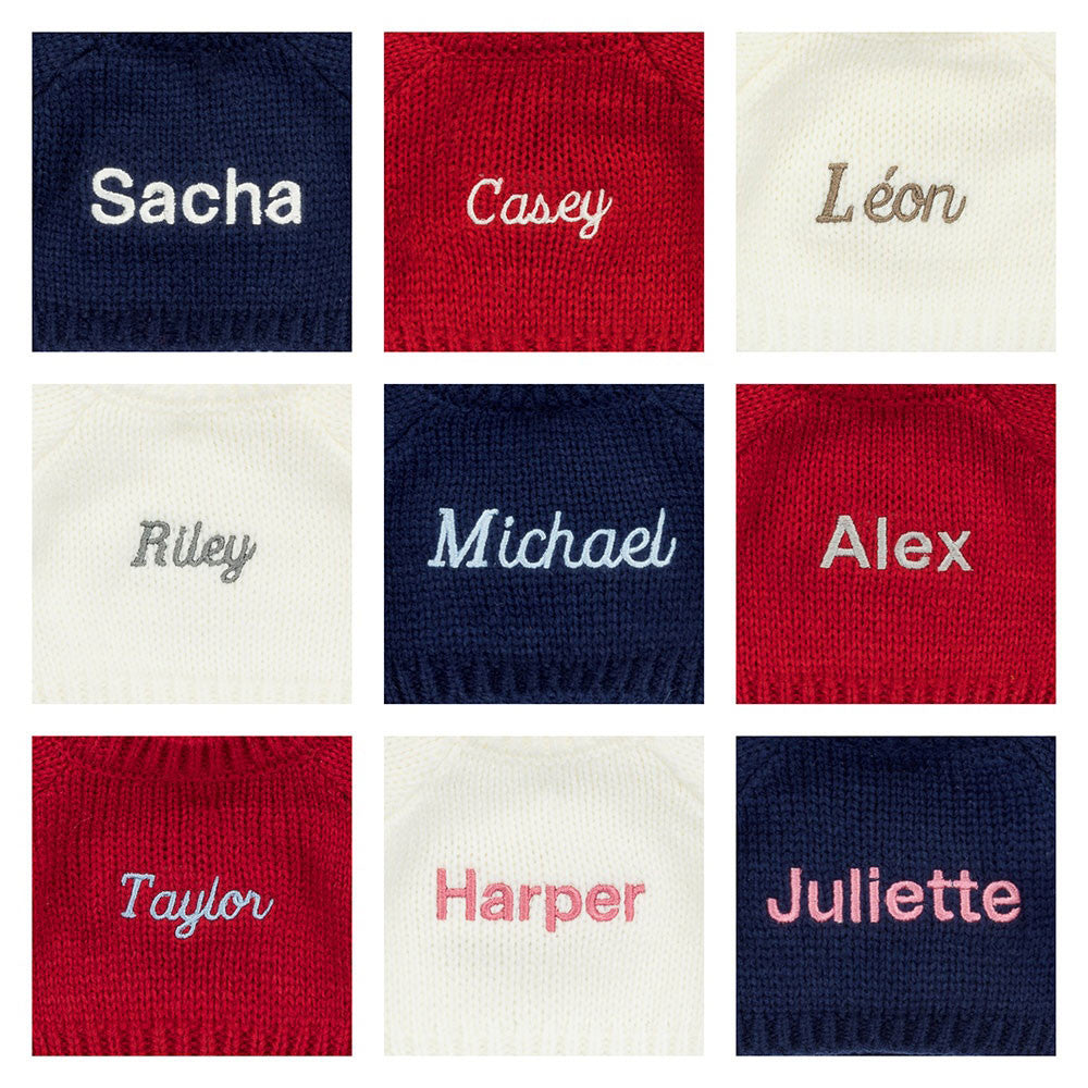 Jellycat Bashful Viola Bunny with Personalized Navy Jumper