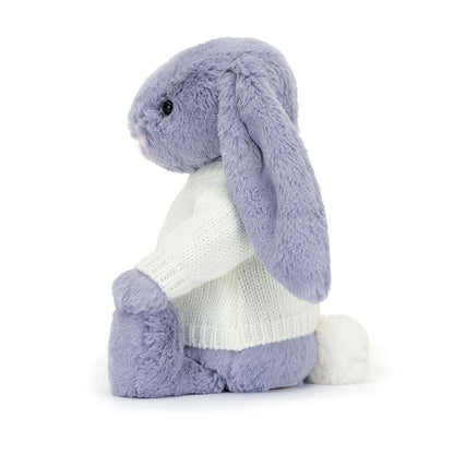 Jellycat Bashful Viola Bunny with Personalized Cream Jumper